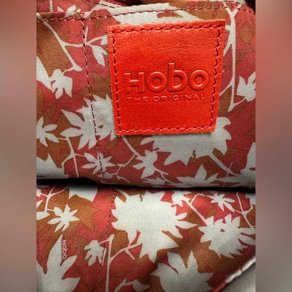HOBO Salina Russet Orange Leather Satchel / Shoulder Bag - Picture 11 of 14